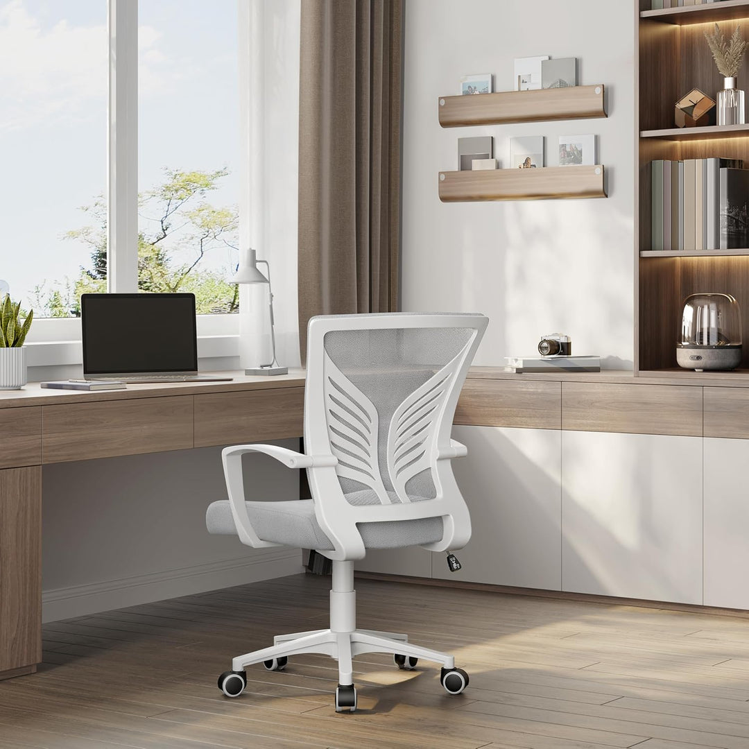 Yaheetech Bürostuhl Ergonomisch Schreibtischstuhl mit Schaukelfunktion Drehstuhl mit Gepolstertem Si