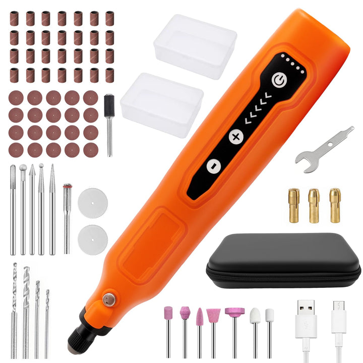 Mini Akku Rotationswerkzeug Multifunktionswerkzeug, 3,7 V, 5 einstellbaren Geschwindigkeiten, LED-Li