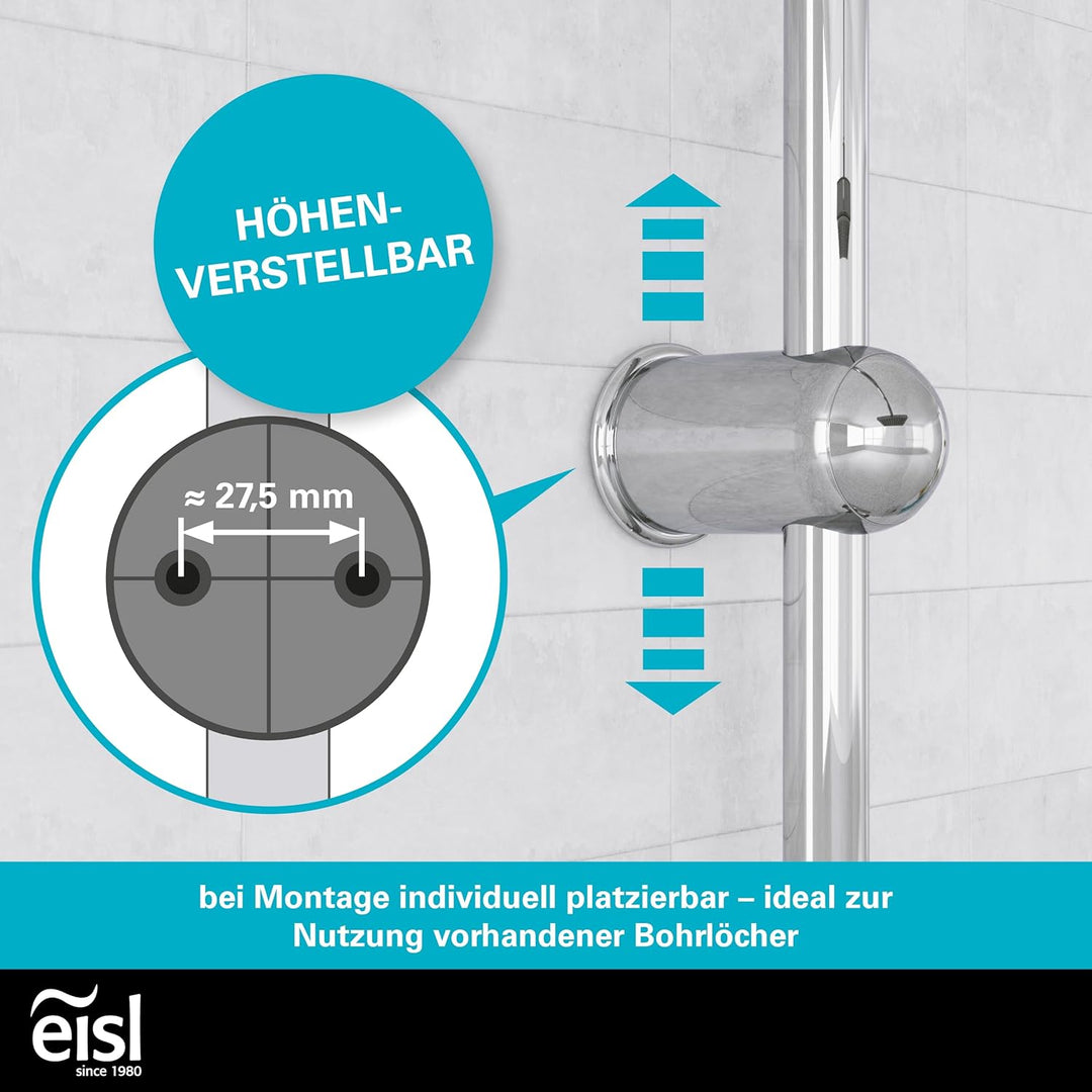 EISL Duschset DUSCHTRAUM Duschsäule mit Regendusche 200 x 200 mm und Handbrause, Regendusche mit Wan