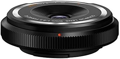 Olympus Body Cap Objektiv 9mm 1:8.0 Fisheye, geeignet für alle MFT-Kameras, schwarz, schwarz