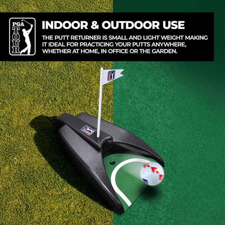 PGA Tour Pure Putt - Auto Putt Returner with Guideball Ohne zusätzliche Batterien, Ohne zusätzliche
