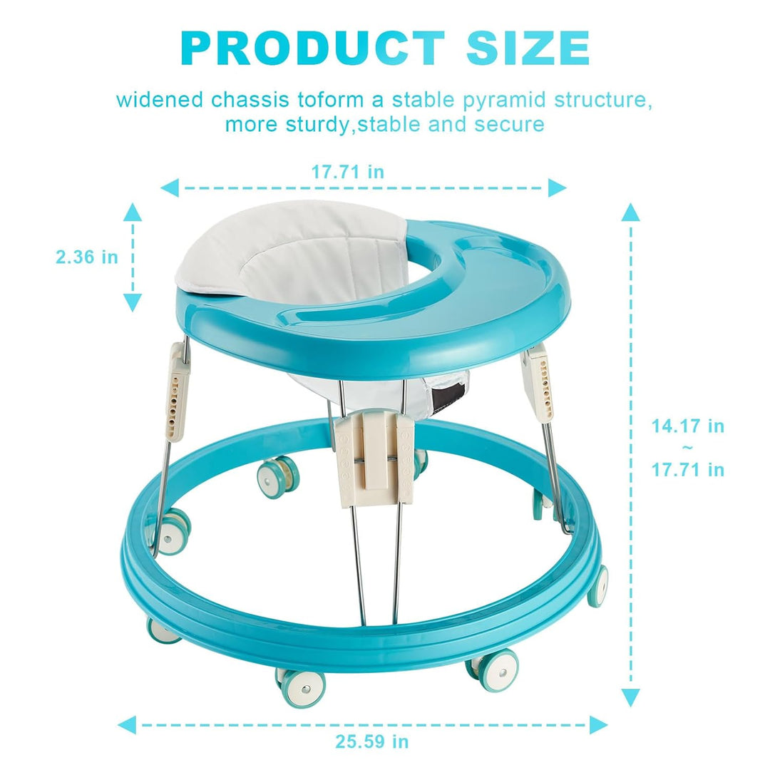 Lauflernhilfe Baby Walker, Faltbare Multifunktions-Anti-Rollover, 5-stufig höhenverstellbar, Laufler