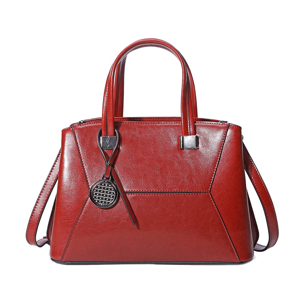 Coolives Damen Tasche Kleine Handtasche Henkeltasche Umhängetasche Schultertasche aus Leder EINWEG W