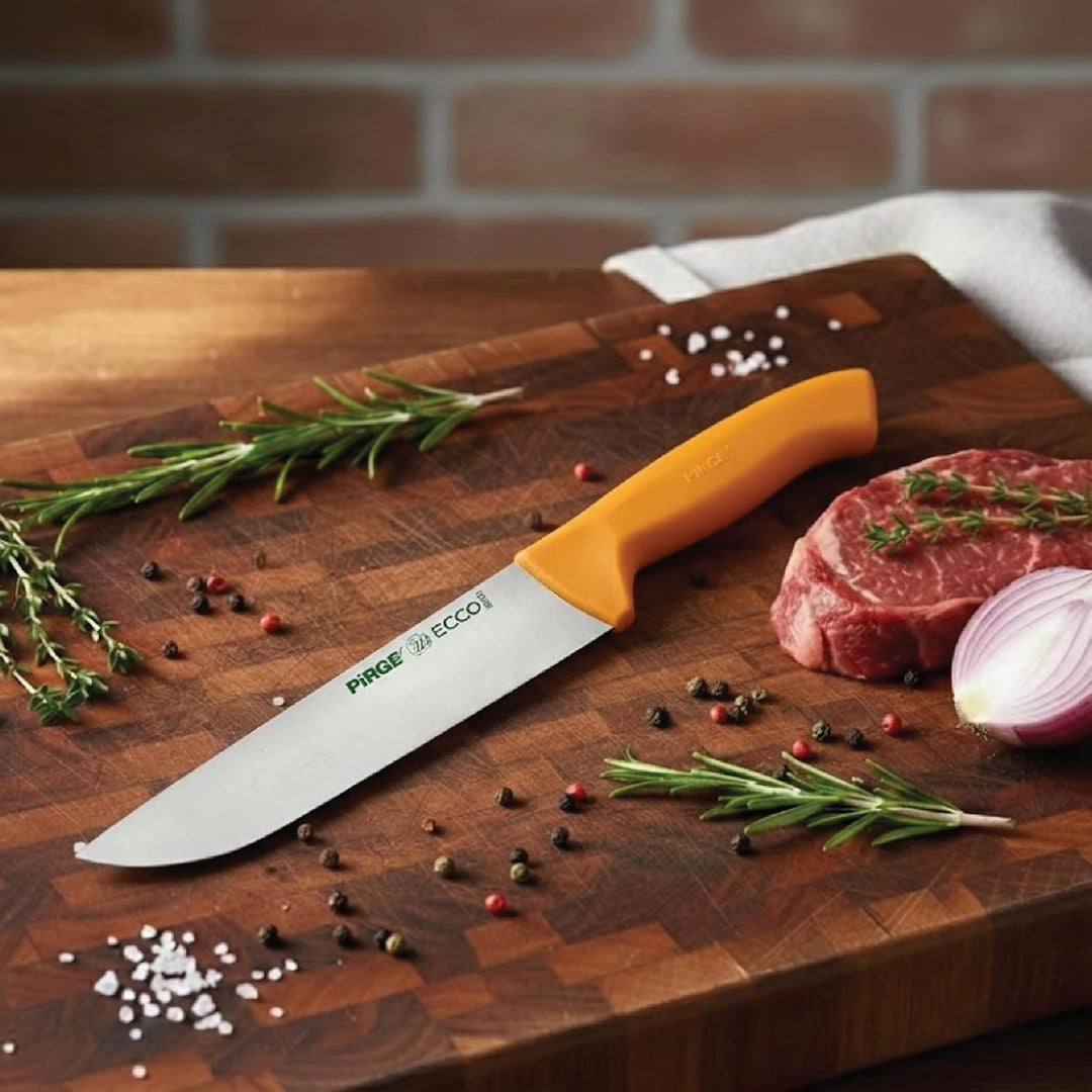 Pirge Ecco Metzgermesser 21 cm Gelb Schlachtermesser - Fleischermesser - Stechmesser - Exzellenter S