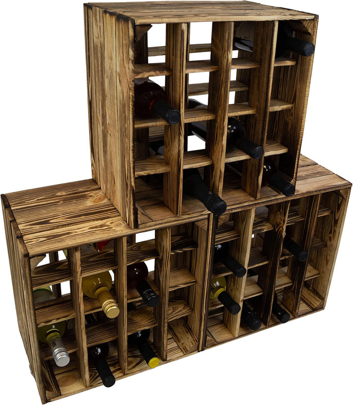 Kistenkolli Altes Land Weinregal Mix Regalkiste Flaschenablage Weinregal Apfelkiste/Weinkiste Weinsc