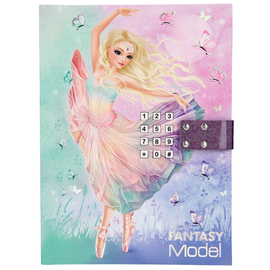 Depesche 11052 Tagebuch mit Code und Sound, Fantasy Model Ballett, rosa, ca. 20,5 x 15 x 3 cm