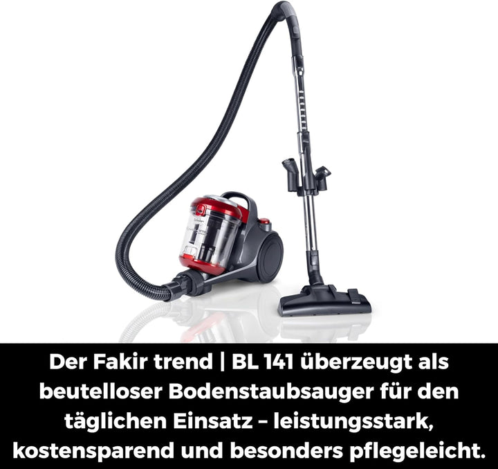 Fakir Trend BL 141 Staubsauger beutellos 700 W, Staubsauger ohne Beutel einstellbare Leistungsfunkti