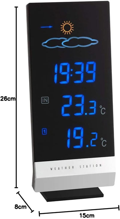 TFA Dostmann Lumax Funk Wetterstation, mit Farbdisplay, Aussen- und Innentemperatur, Wettervorhersag