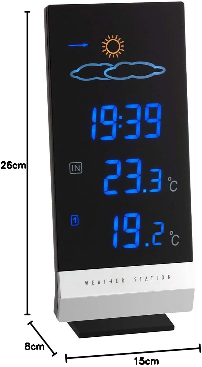 TFA Dostmann Lumax Funk Wetterstation, mit Farbdisplay, Aussen- und Innentemperatur, Wettervorhersag