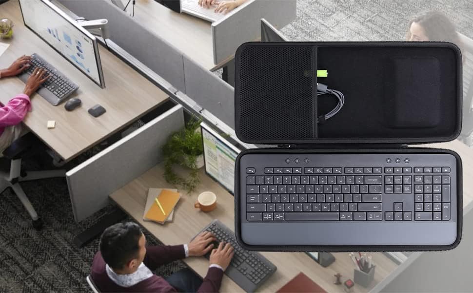 co2CREA Hülle für Logitech Signature K650 Comfort Kabellose Tastatur und Maus - Schutzhülle Case Tas