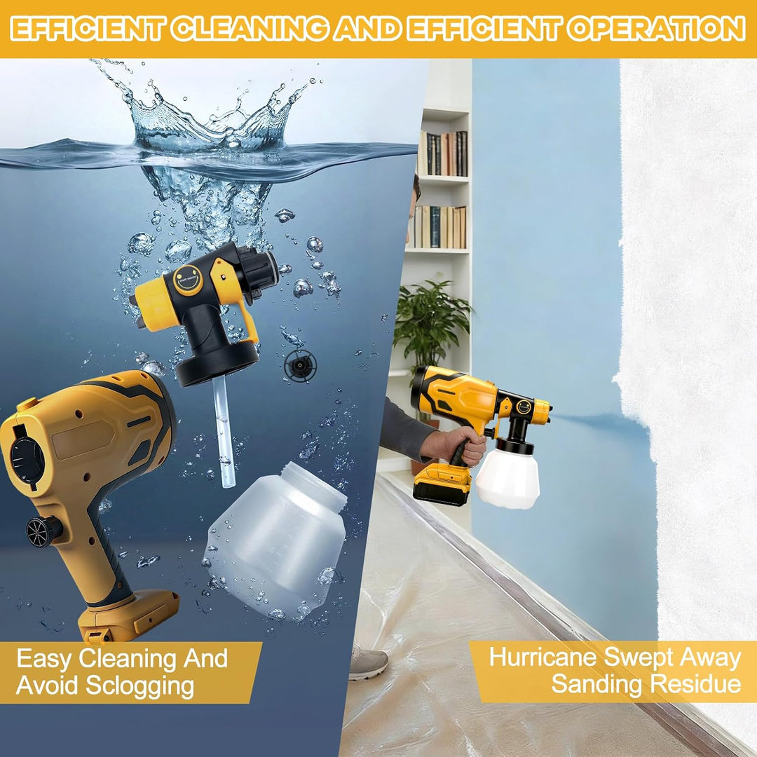 Akku Farbsprühsystem für Dewalt 20V Akkus, Mit 4 Düsen DW Gelb, DW Gelb