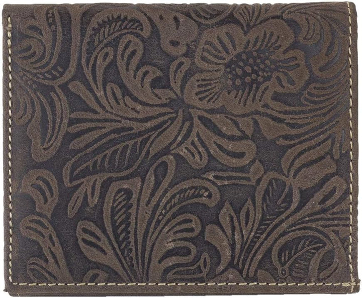 Wiener Schachtel mit RFID-Schutz Blumen-Print im Ausweis-Format mit grosser Kleingeldschütte im Vint