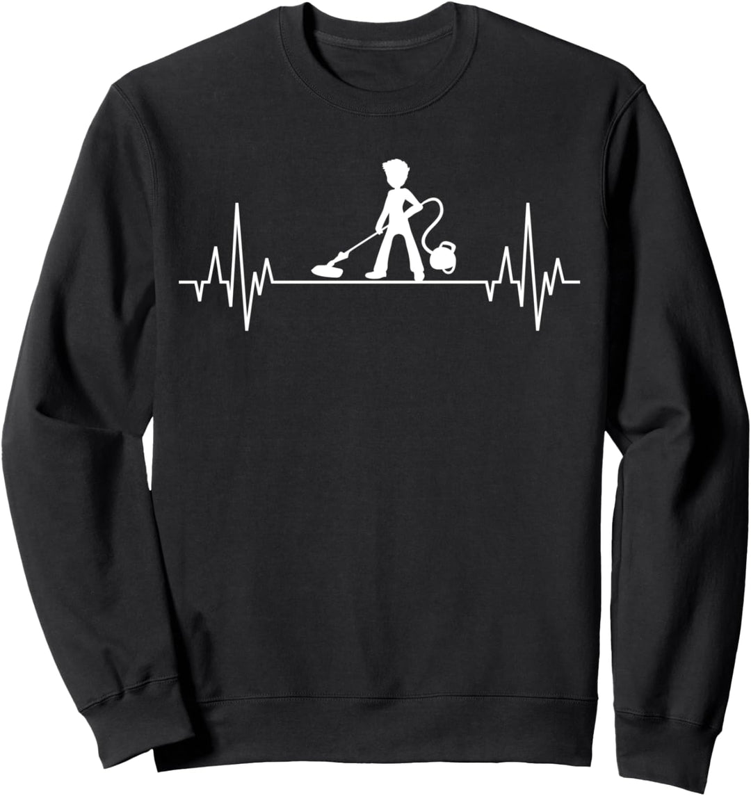 Putzfrau Putzmann Gebäudereinigung Staubsauger Herzschlag Sweatshirt