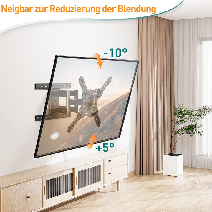 ELIVED Ultra Slim TV Wandhalterung für 26-60 Zoll Fernseher, Low Profile Wandhalterung TV schwenken
