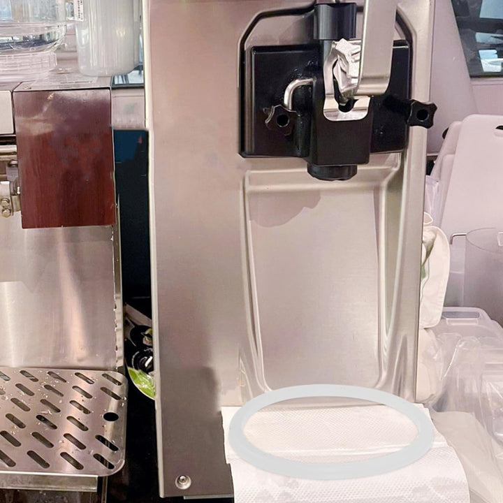 Dichtungsring für Eismaschine 2er Set – Silikon Ersatzdichtung 92 mm Weiss