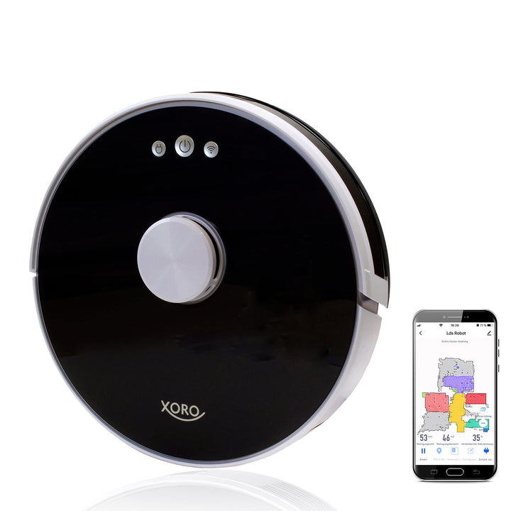 XORO HSR 200 - Leistungsstarker Saugroboter mit Wischfunktion, Lasernavigation, Alexa/Google Home, E