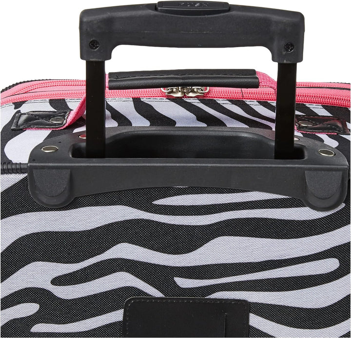 Rockland Fashion Softside Gepäck-Set, aufrecht stehend, pink Zebra, Einheitsgrösse, Fashion Softside