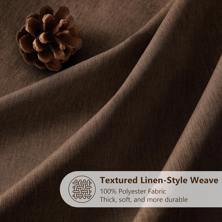 Duschvorhang Leinen mit Metall Duschvorhangringe Stoff Textil Badewannenvorhang Anti Schimmel Bad Vo