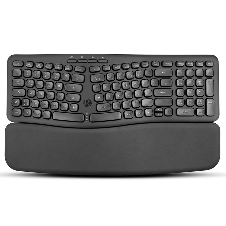 Perixx PERIBOARD-636DE Wireless Ergonomic Compact Keyboard, Leise Tasten, 2.4G Technologie, Abnehmba