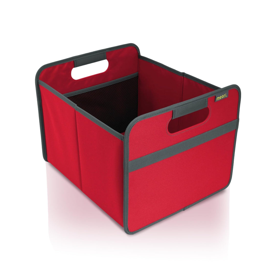 Faltbox Classic Medium Hibiskus Rot / Uni 32x37x27,5cm stabil abwischbar Polyester Premium Qualität
