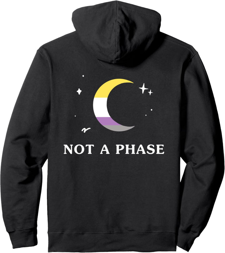 Keine Phase nicht-binäre LGBTQIA Pride Flagge Mond Pullover Hoodie