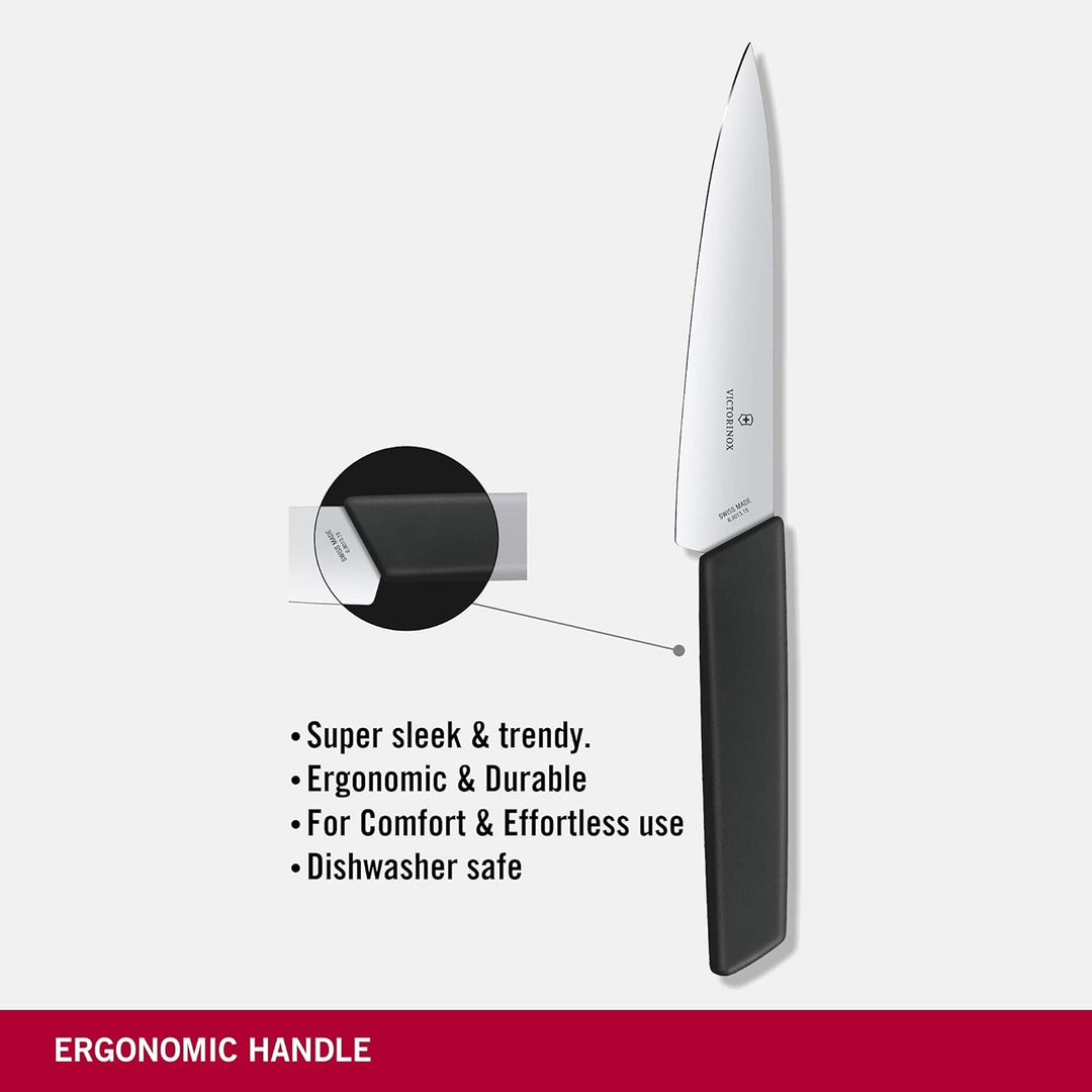 Victorinox Swiss Modern, Profi Officemesser, Extra Scharfe Klinge, gerader Schliff, 15 cm, Kunststof