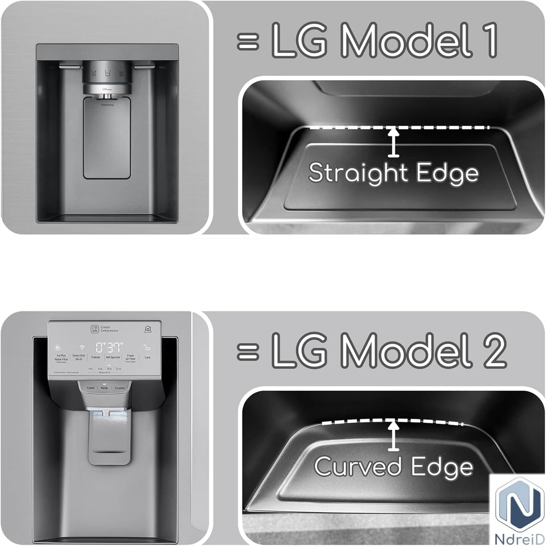 Kühlschrank Tropfschale für Eis- & Wasserspender für LG | Premium passgenau | Magnetisch | MultiDoor