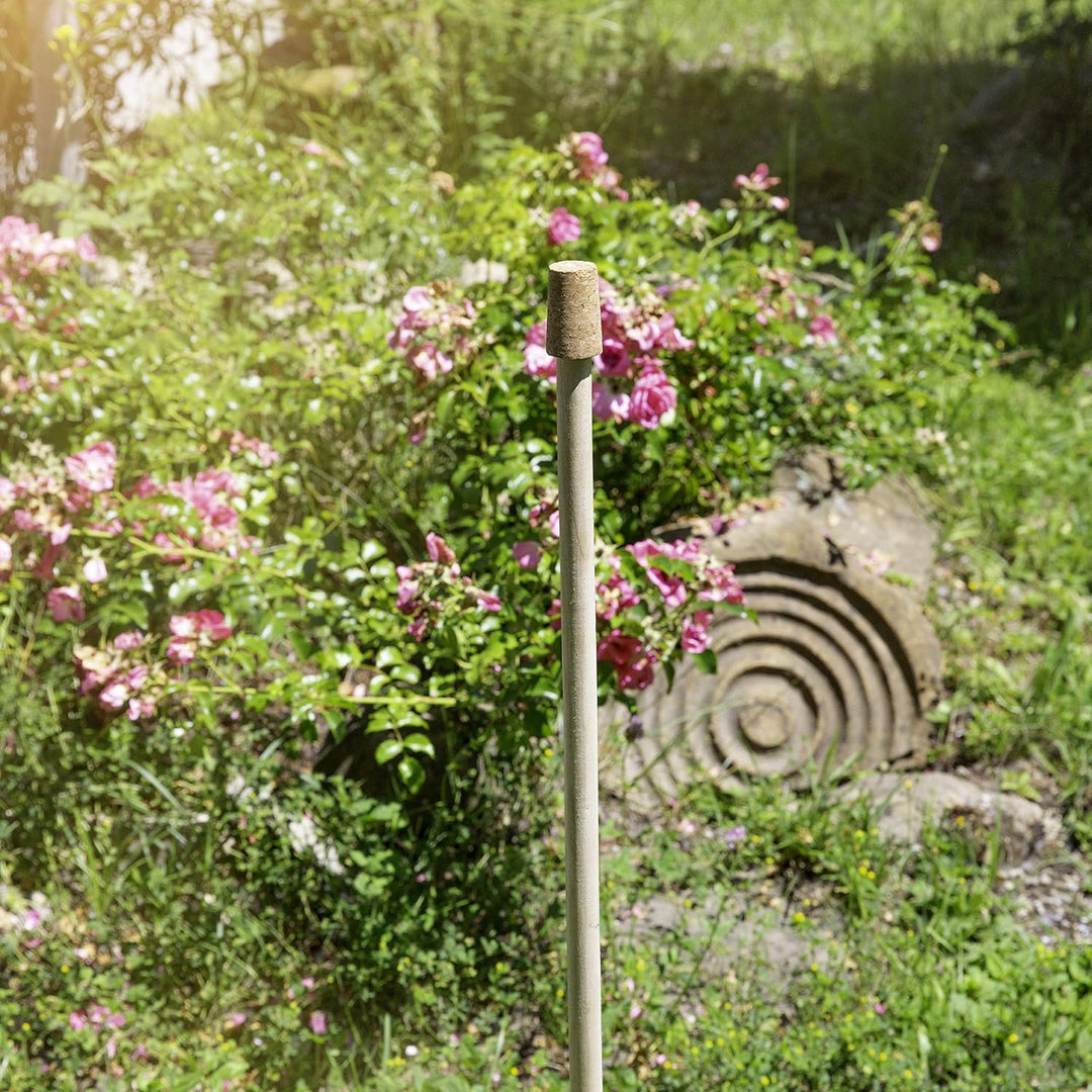 Windhager Rosenkugelstab SET, Holzstab für Gartenkugeln, Holz-Stab für Glaskugeln, mit Korkaufsatz,