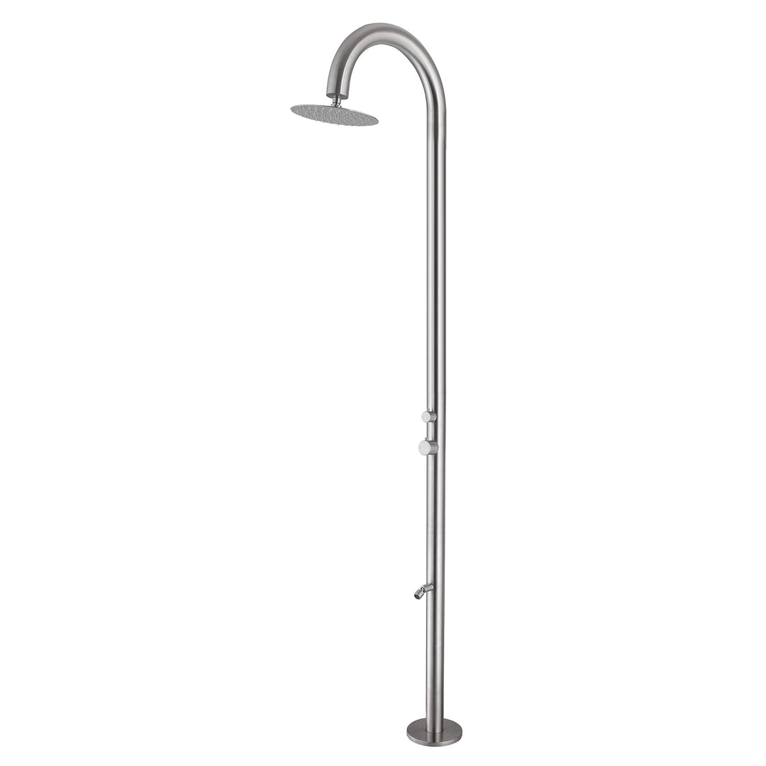 XJTNLB Gartendusche Aussendusche Freistehend Aussendusche Kalt Warm Outdoordusche Gebürsteter Edelst