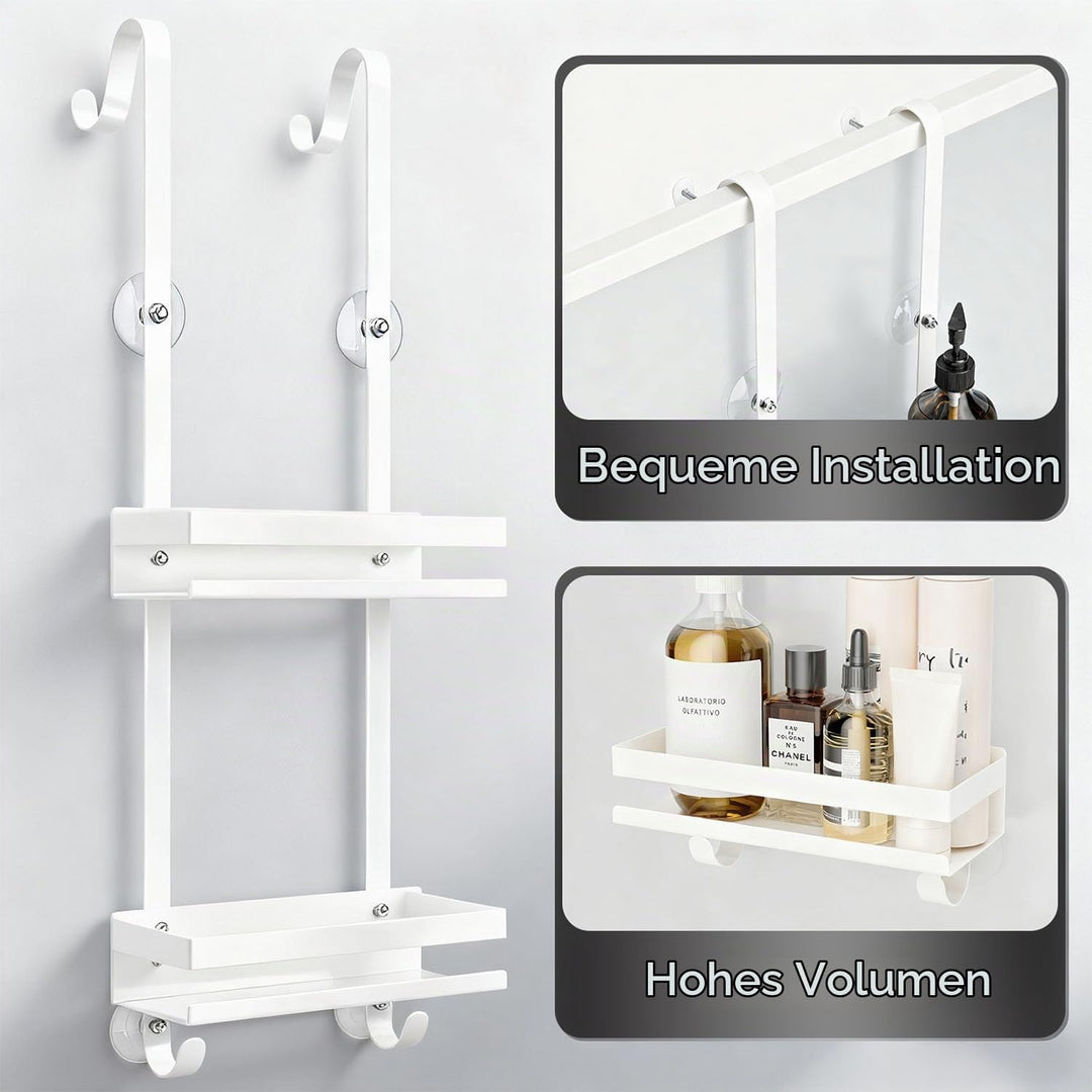 Laimew Duschablage ohne Bohren Badezimmer Organizer, Badregal Duschregal ohne Bohren, Duschablage zu