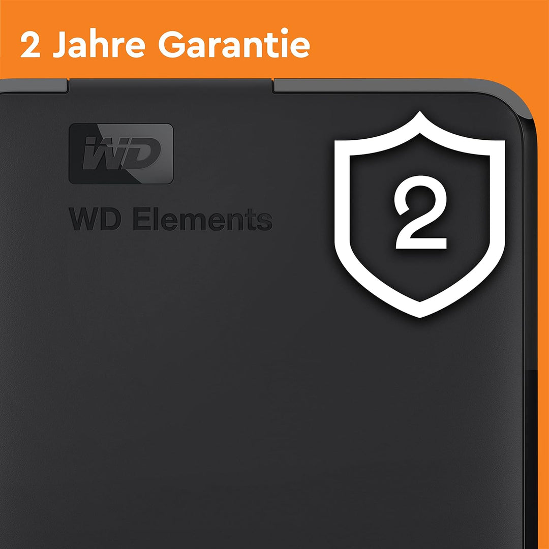 WD Elements™ Portable externe Festplatte 5 TB (USB 3.0-Schnittstelle, Plug-and-Play, kompakt und lei
