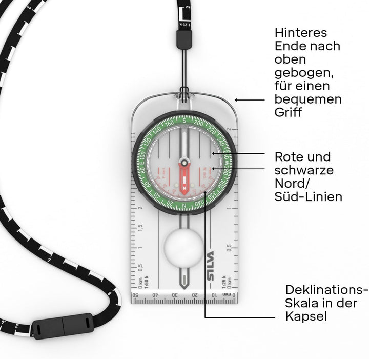 Silva Ranger Kompass Einheitsgrösse durchsichtig, Einheitsgrösse durchsichtig