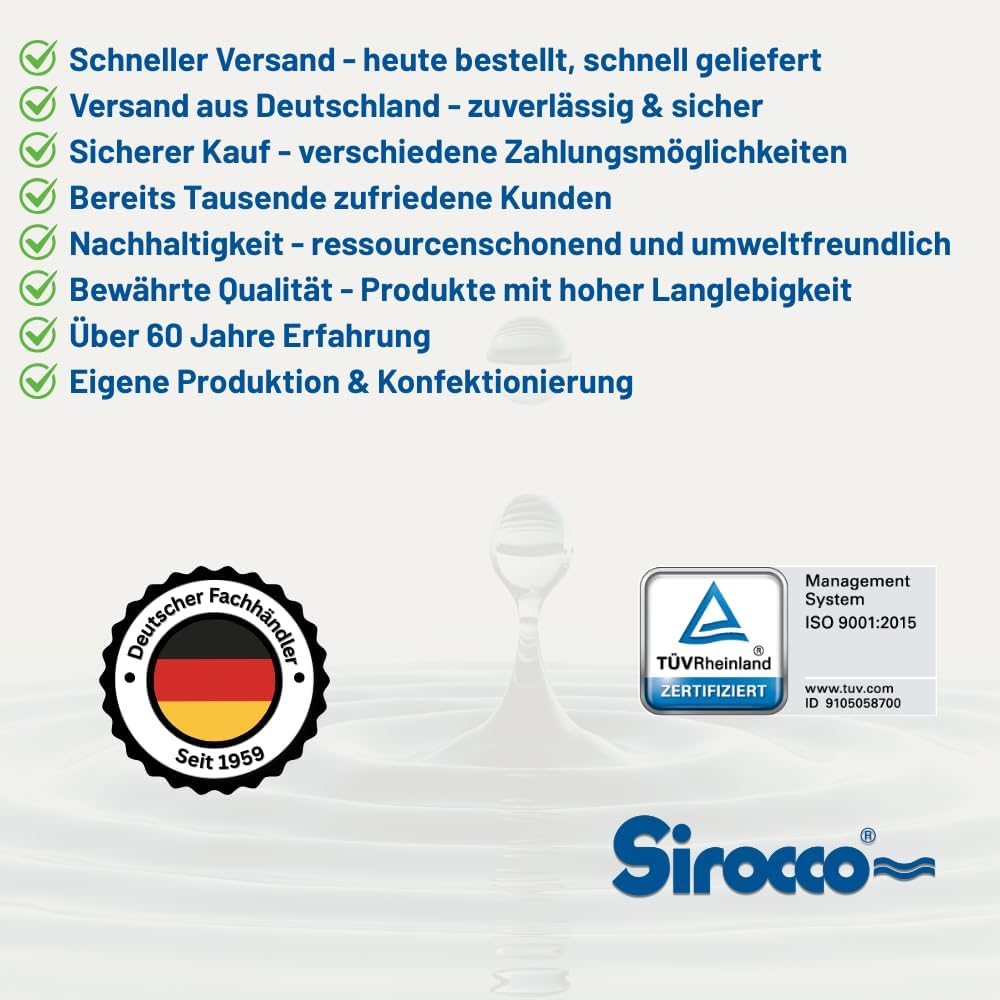 Sirocco Profi-Giessstab aus Leichtmetall 60cm Auslaufrohr Schnellkupplung