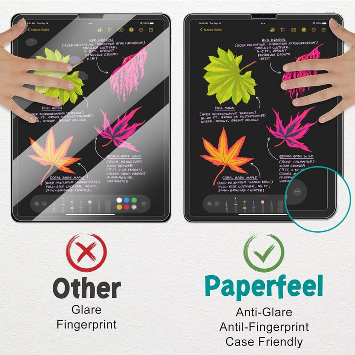 PAPERFEEL [2 Stück] Folie für iPad Air 11 Zoll 2024 M2 Modell Schutzfolie, Matt Papier Displayschutz