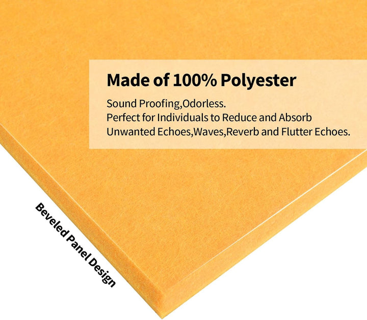 Rdutuok 12 Stück Selbstklebend Akustik Panel,30x26x1cm Hexagon Akustik Absorber Schallschutzplatten