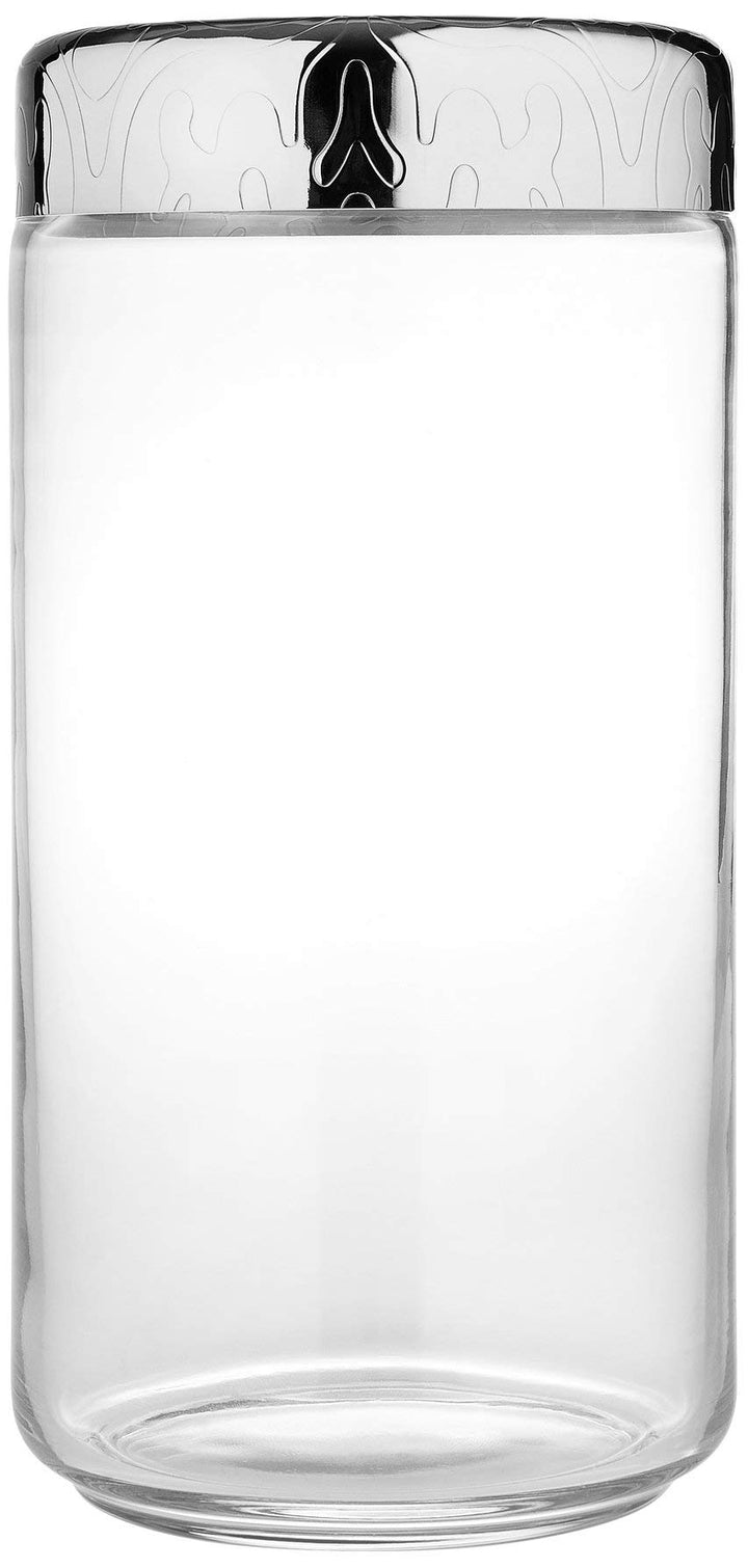 Alessi MW21/150 Dressed Küchendose aus Glas 150 cl, Edelstahl 150cl, 150cl