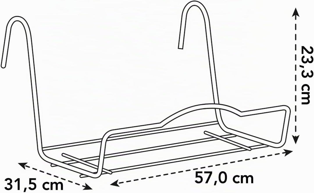 elho Supports Metall 60 - Zubehör für Balkon &amp; Aussen Zubehör - Ø 58.5 x H 22.5 cm - Schwarz/Anthraz