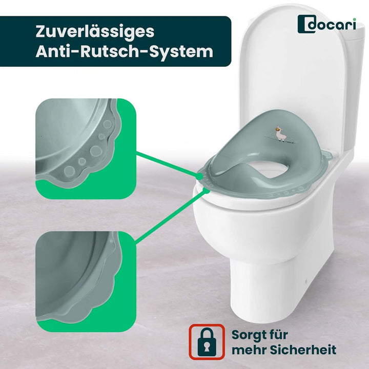 Toilettentrainer mit Treppe als Set grün Lama - Toilettensitz Kinder und Tritthocker Kinder - Toilet