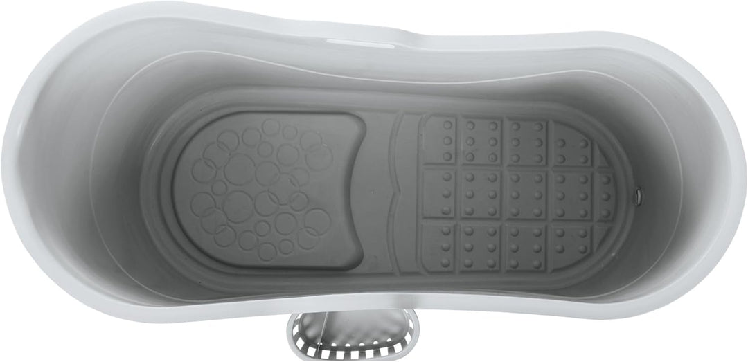 HelloBath® Mobile Badewanne XL 121x56x64 cm für Erwachsene | Tragbare Sitzbadewanne mit verlängerbar