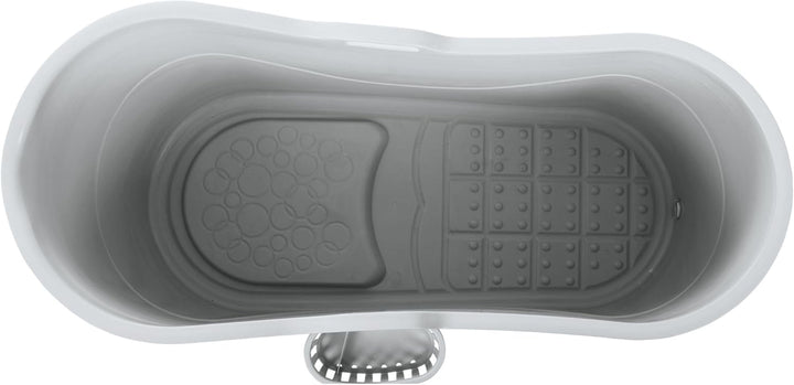 HelloBath® Mobile Badewanne XL 121x56x64 cm für Erwachsene | Tragbare Sitzbadewanne mit verlängerbar