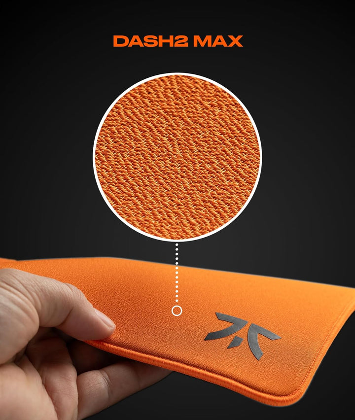 Fnatic MAX Dash L Pro Gaming Mouse Mat, Sunset Orange Textured Cloth Speed Surface, Water Resistant,
