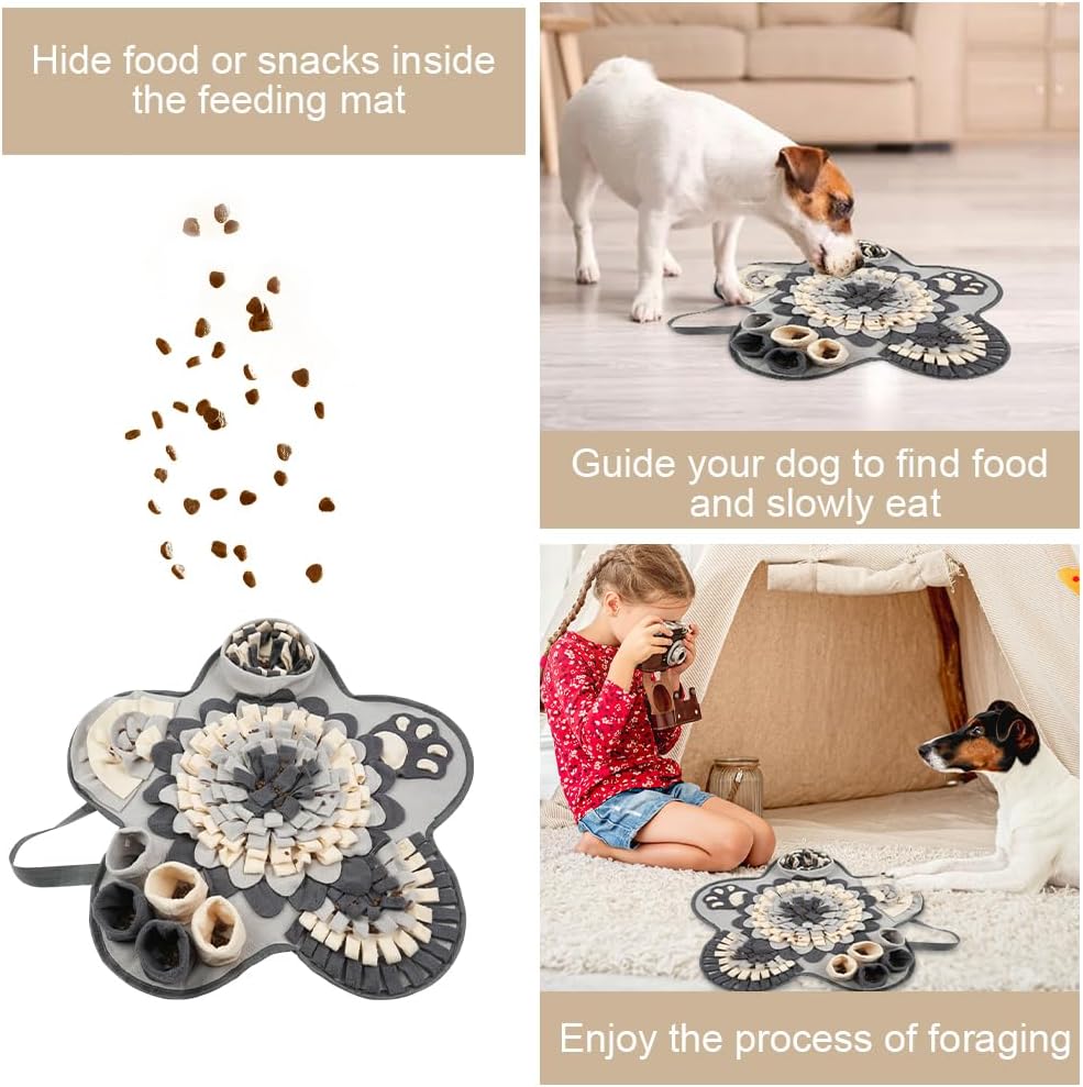 OSDUE Schnüffelteppich Hund, Futterschnüffel-Futtermatte, Hunde-Schnüffelmatte, Welpen-Trainingsmatt