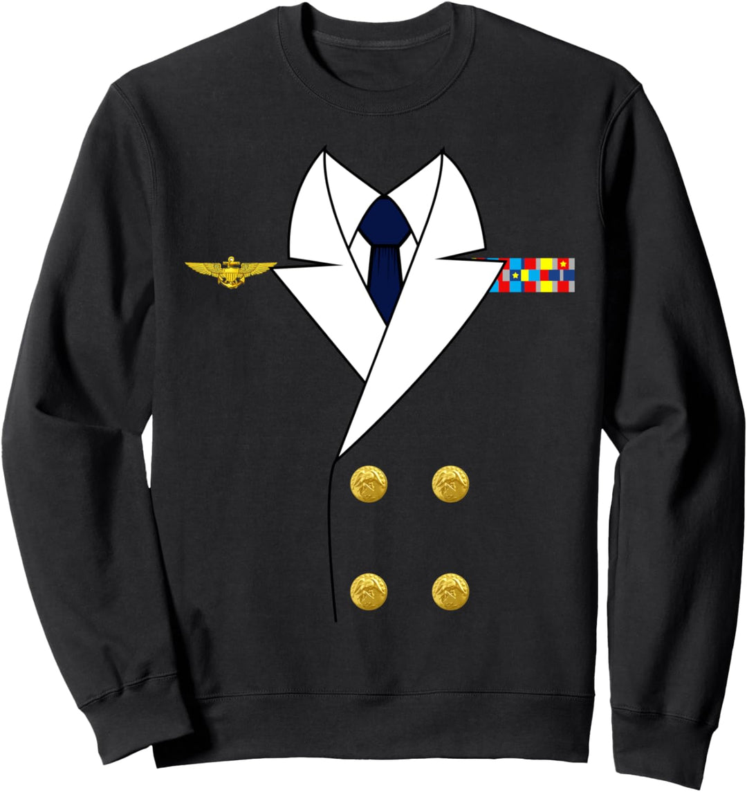 Schiffskapitän Matrosen Cool Easy Cosplay Halloween Kostüm Sweatshirt