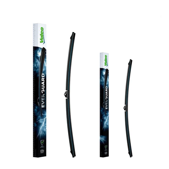VALEO EVERGUARD Premium Silikon Flachbalkenwischblatt Set VSF60+ VSF50, Längen: 600mm+500mm Vorne (2