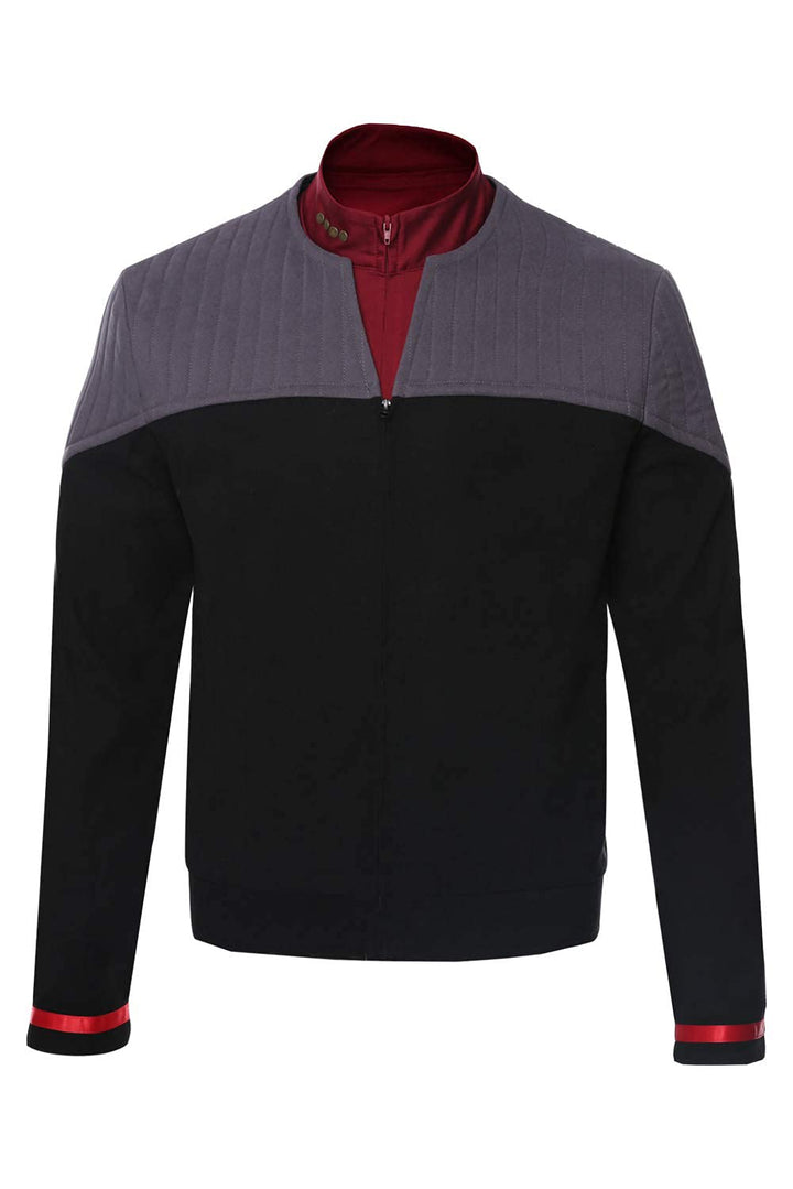 Fortunezone Generations Captain Jean-Luc Picard Cosplay Kostüm Jacke Herren XL Schwarz, XL Schwarz