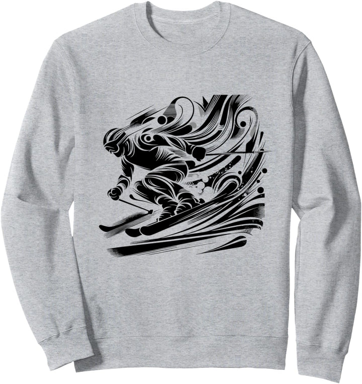 Schi fahren Skifahrer Outfit für Damen und Herren Schifahren Sweatshirt