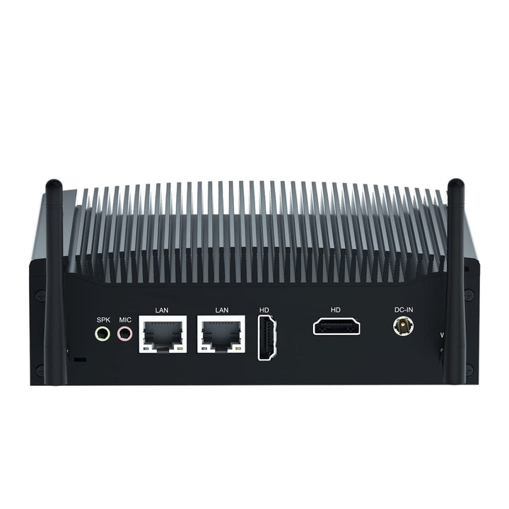 Industrieller Mini-Lüfterlos-PC W 11 Pro, Core i5 1235U, 16GB DDR5 256GB SSD, Dual HD, RJ45 LAN, RS2