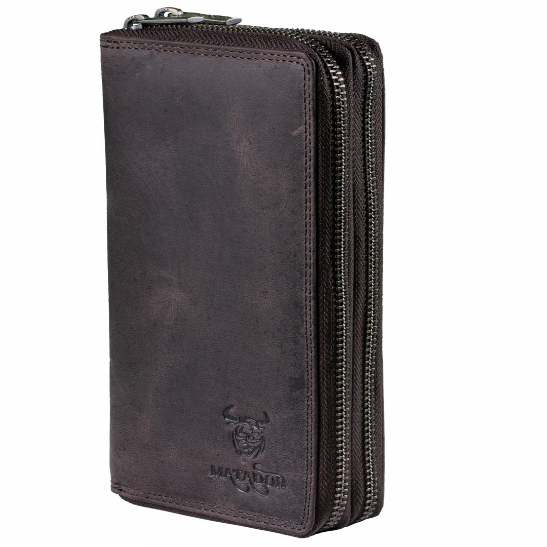 MATADOR Portemonnaie Damen Leder #Madrid mit Edle Geschenk Box, Eleganter Geldbeutel mit RFID Blocke