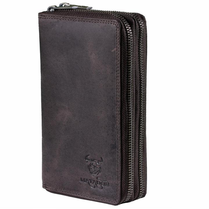 MATADOR Portemonnaie Damen Leder #Madrid mit Edle Geschenk Box, Eleganter Geldbeutel mit RFID Blocke