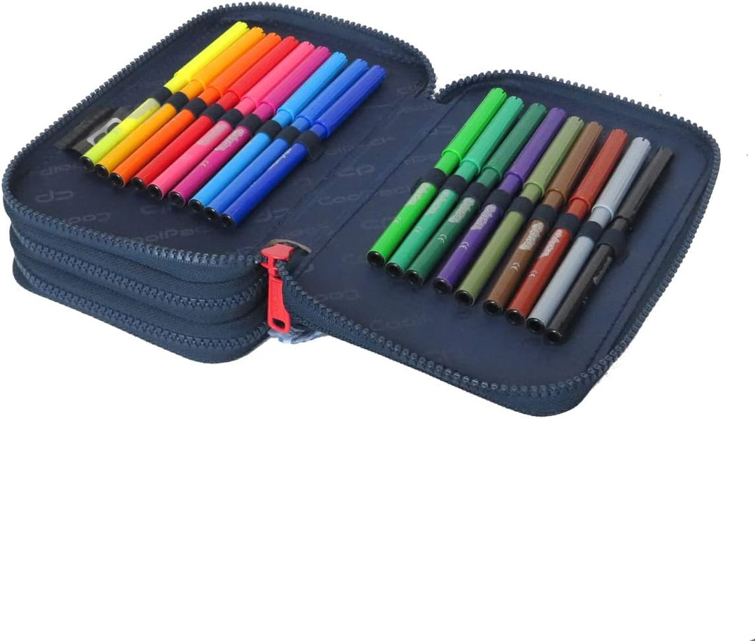 CoolPack XXL Federtasche Federmappe 3-Fach Schulstiftetui, dreifaches Federmäppchen, Federmäppchen f
